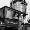 Alan Ladd and family, August 1956 on the C.K. Holliday of the Disneyland Railroad