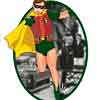 caricature of Burt Ward as Robin by Dave DeCaro