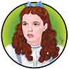 Judy Garland as Dorothy in The Wizard of Oz caricature by Dave DeCaro