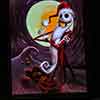 Jack Skellington portrait, Disneyland Haunted Mansion Holiday attic September 2008