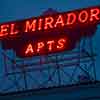 West Hollywood El Mirador Apartments neon sign, December 2024