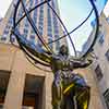 Atlas statue by Lee Lawrie, Rockefeller Center Plaza, New York City, April 2011