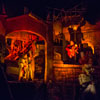 Disneyland Pirates of the Caribbean minstrels and burning city photo, June 2013