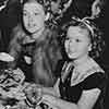 Ann Sheridan and Shirley Temple, The Biltmore in LA for the Oscars, February 23, 1939. Hedy Lamarr rear right