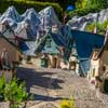 Storybook Land, Pinocchio's Village at Disneyland, August 2013