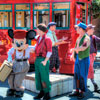 Disney California Adventure Red Car News Boys September 2012