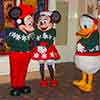 Mickey and Minnie Mouse with Donald Duck in Disneyland Town Square at Christmas, December 2007