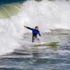 Surfing at Pacific Beach in San Diego, April 2014