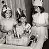 Shirley Temple, Harold Lloyd Jr., and Jane Bannister at Harold's fifth birthday, January 25, 1935