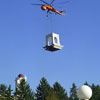 Hurricane Bubba lifts one of the 4 Moroccan Towers at West Baden Springs Hotel, October 1998